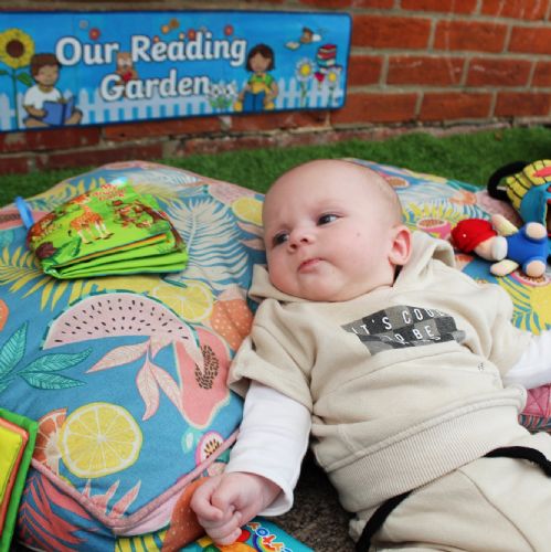 baby and book